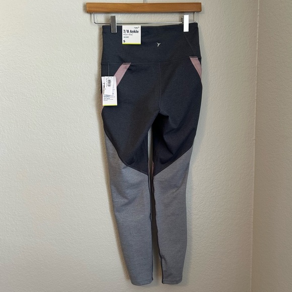 NWT, Old Navy High-Rise Color-Block 7/8 Elevate Compression Leggings, Small - Picture 6 of 11